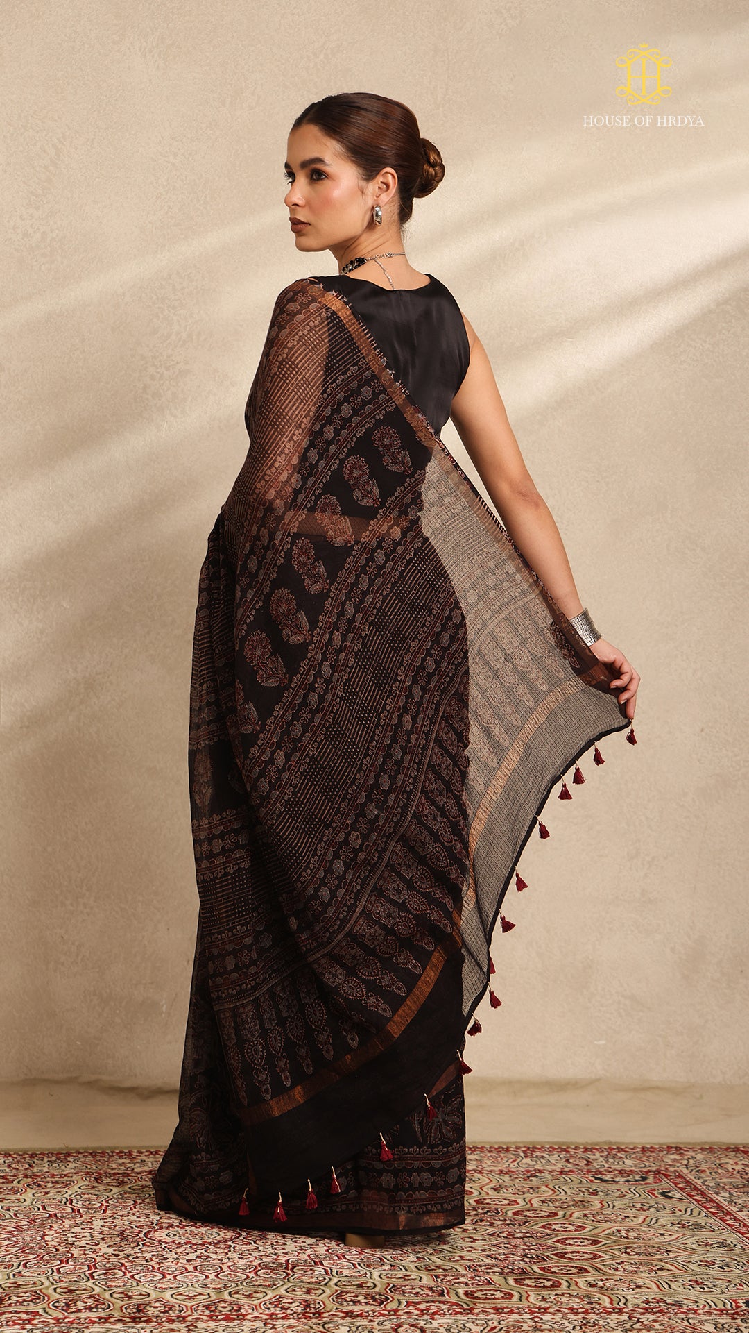 Ajrakh Kota Doria Saree