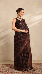 Ajrakh Kota Silk Saree