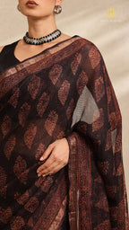 Ajrakh Kota Silk Saree