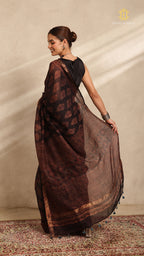 Ajrakh Kota Silk Saree