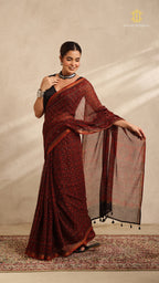 Ajrakh Kota Doria Saree