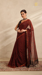Ajrakh Kota Doria Saree