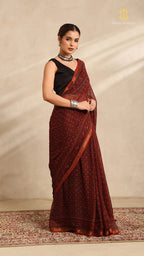 Ajrakh Kota Doria Saree