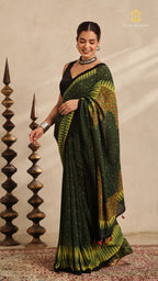 Ajrakh Mul Cotton Saree