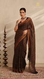 Ajrakh Kota Silk Saree