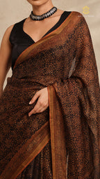 Ajrakh Kota Silk Saree