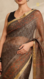 Ajrakh Kota Silk Saree