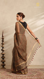 Ajrakh Kota Silk Saree