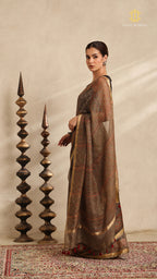 Ajrakh Kota Silk Saree