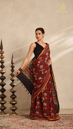 Ajrakh Mul Cotton Saree