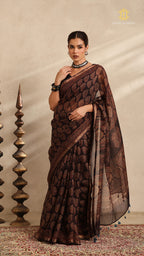 Ajrakh Kota Silk Saree