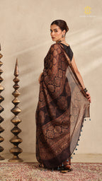 Ajrakh Kota Silk Saree