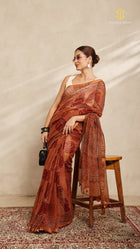 Ajrakh Kota Doria Saree