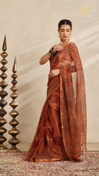 Ajrakh Kota Doria Saree