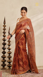 Ajrakh Kota Doria Saree