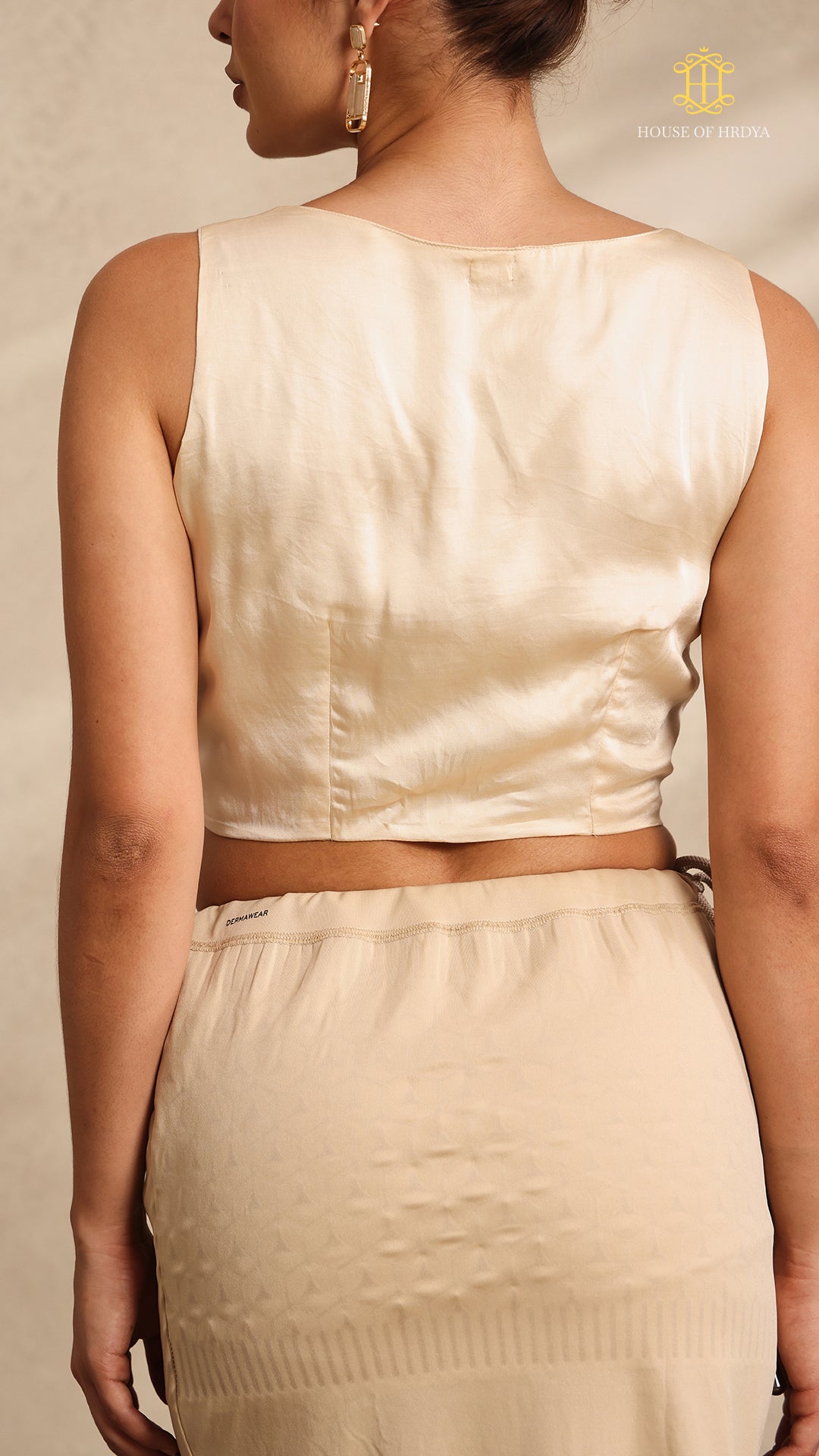White Modal Blouse Full Neck