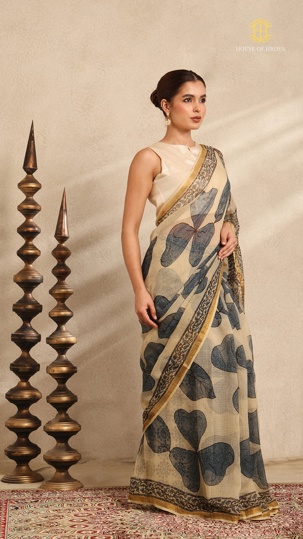 Ajrakh Kota Doria Saree