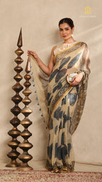 Ajrakh Kota Doria Saree