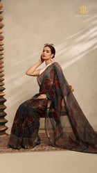 Ajrakh Kota Doria Saree