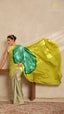 Shibori Green Ombre Shoulder Pattern
