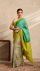 Shibori Green Ombre Shoulder Pattern