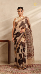 Ajrakh Kota Doria Saree