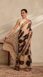 Ajrakh Kota Doria Saree