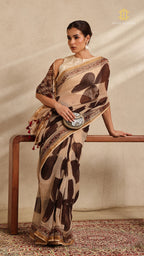Ajrakh Kota Doria Saree