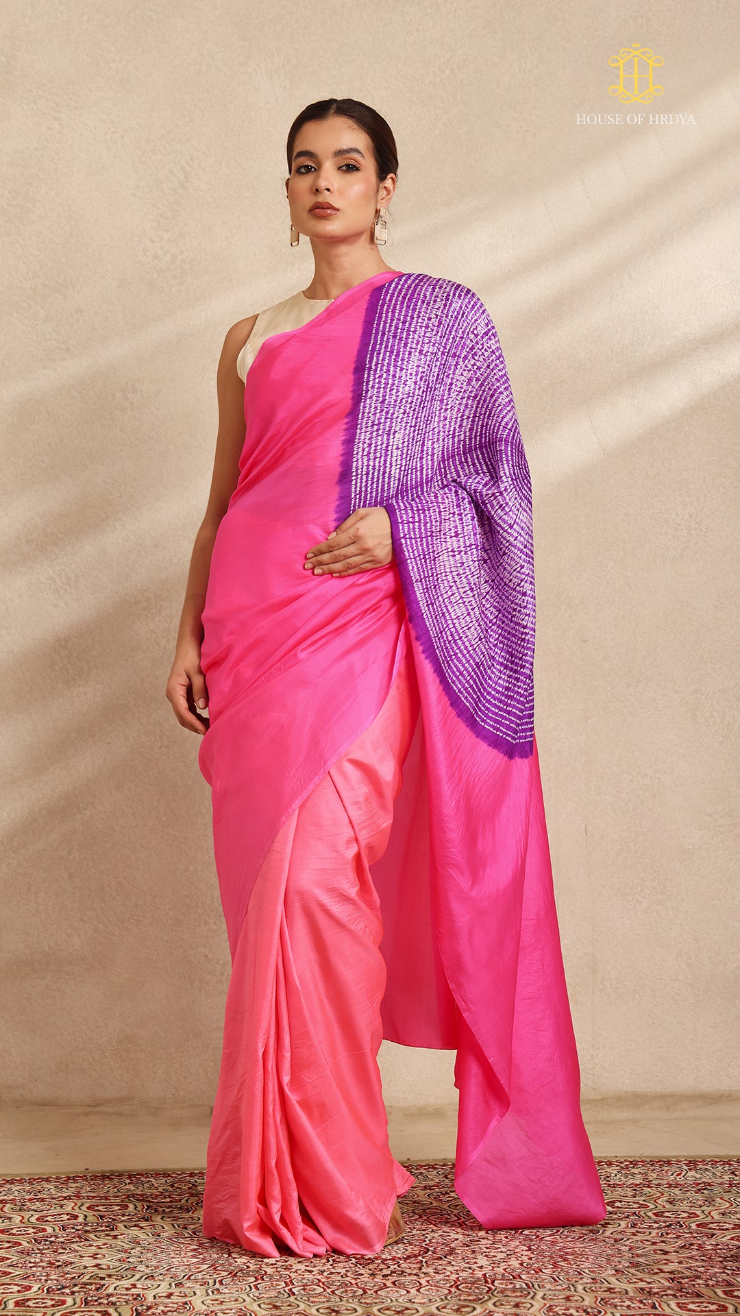 Shibori Pink Ombre Shoulder Pattern