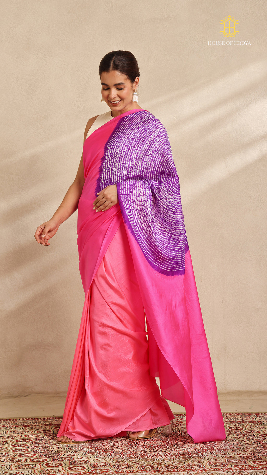 Shibori Pink Ombre Shoulder Pattern