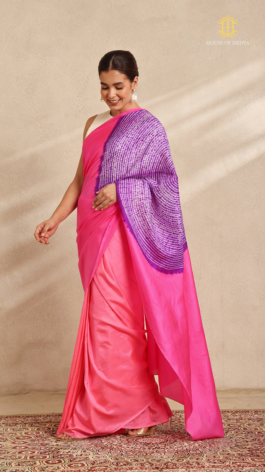 Shibori Pink Ombre Shoulder Pattern