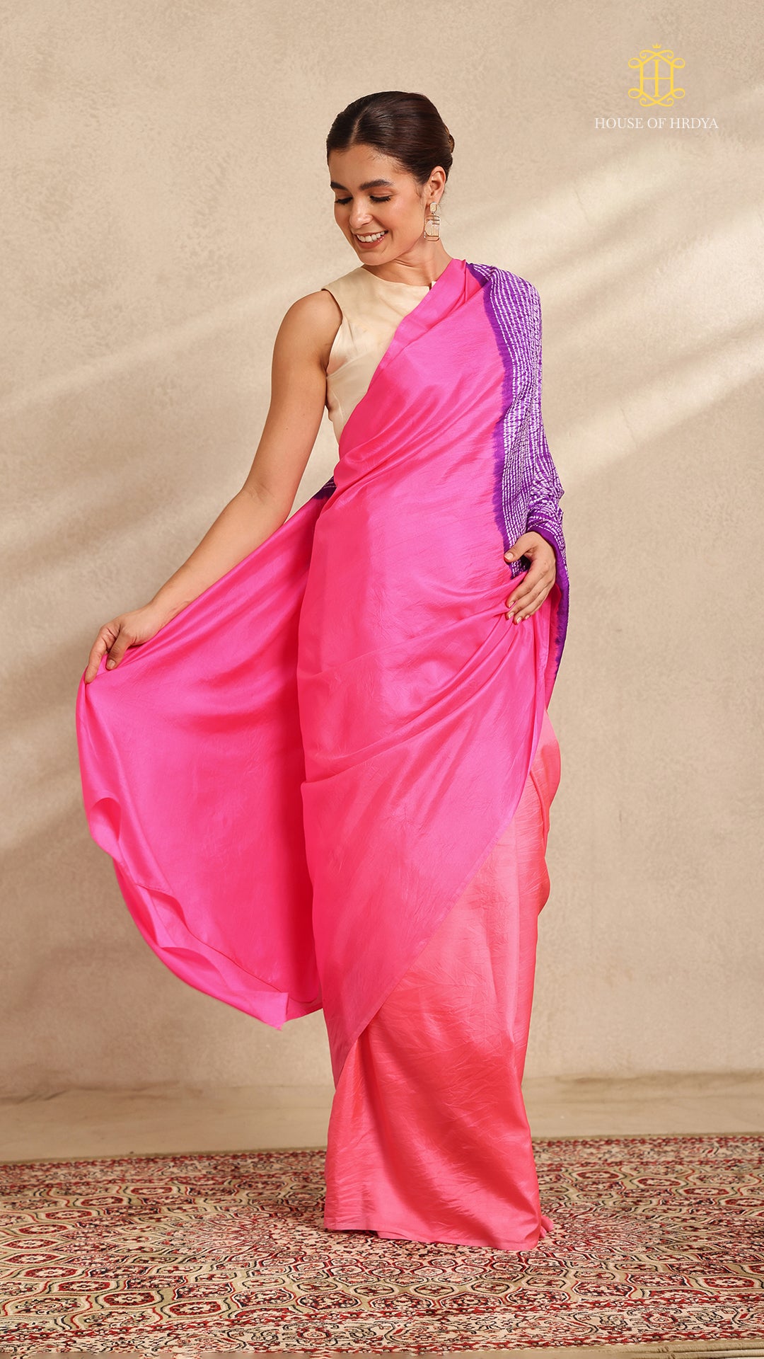 Shibori Pink Ombre Shoulder Pattern