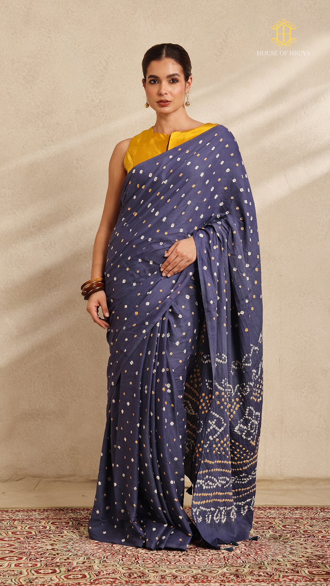 Baandh Blue Cotton Saree Secondary image