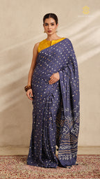 Baandh Blue Cotton Saree