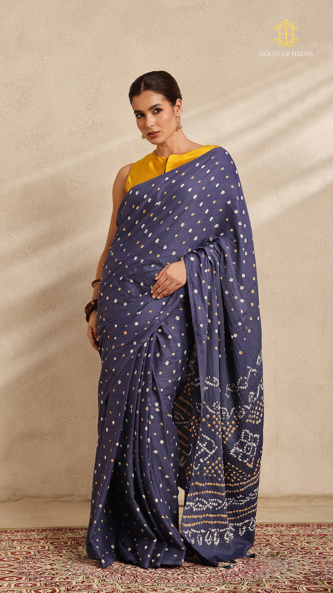 Baandh Blue Cotton Saree