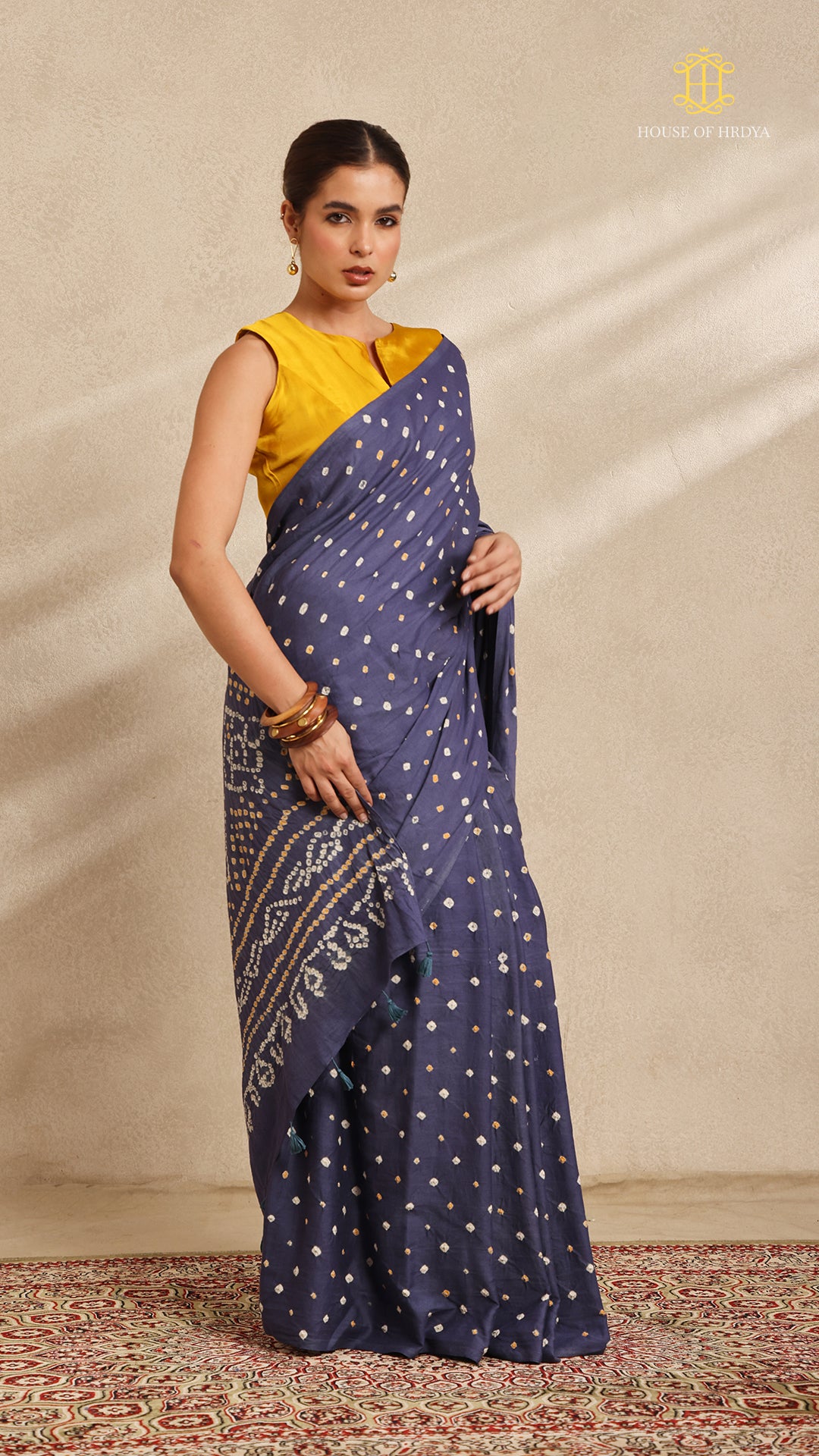 Baandh Blue Cotton Saree
