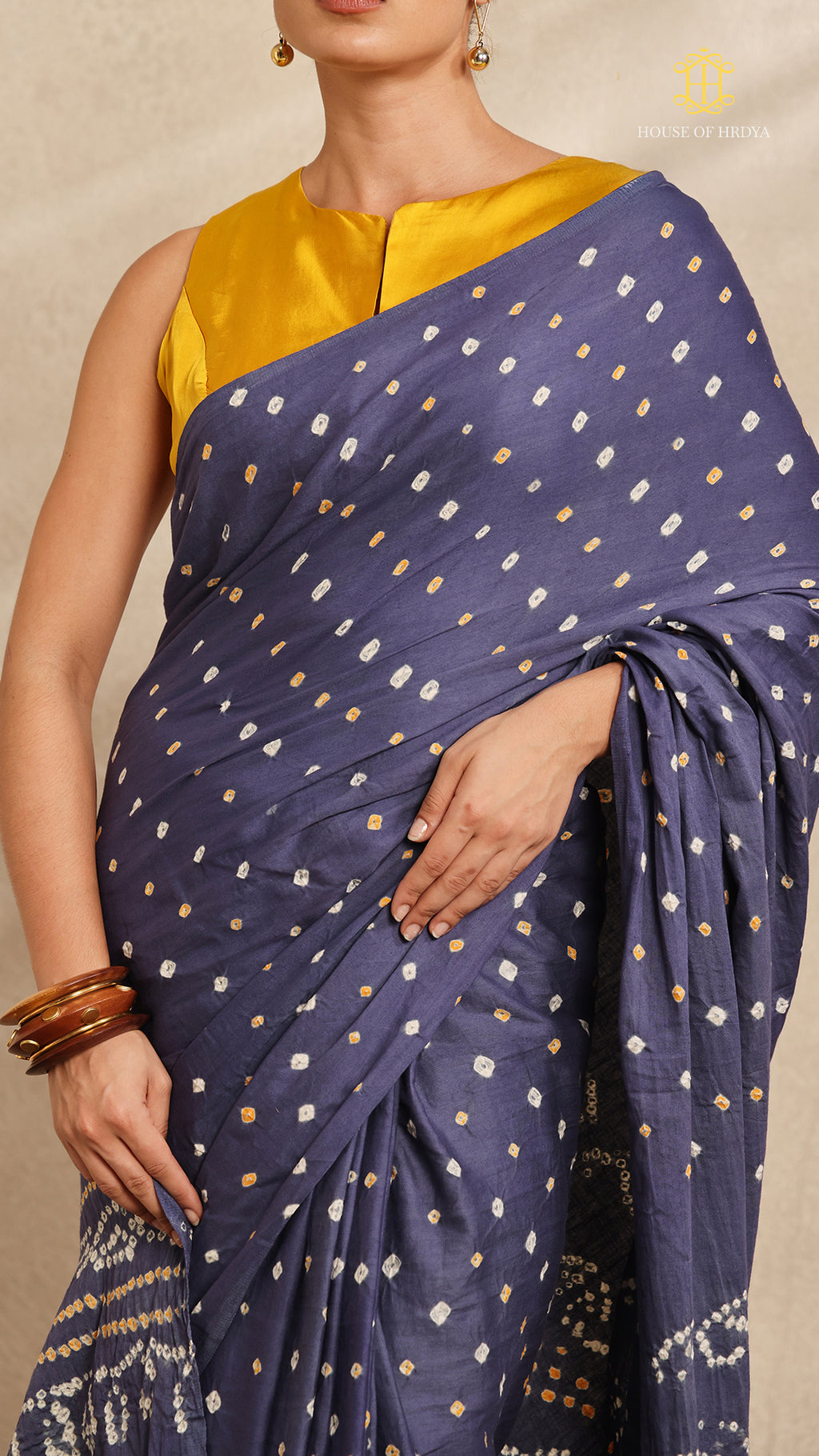 Baandh Blue Cotton Saree