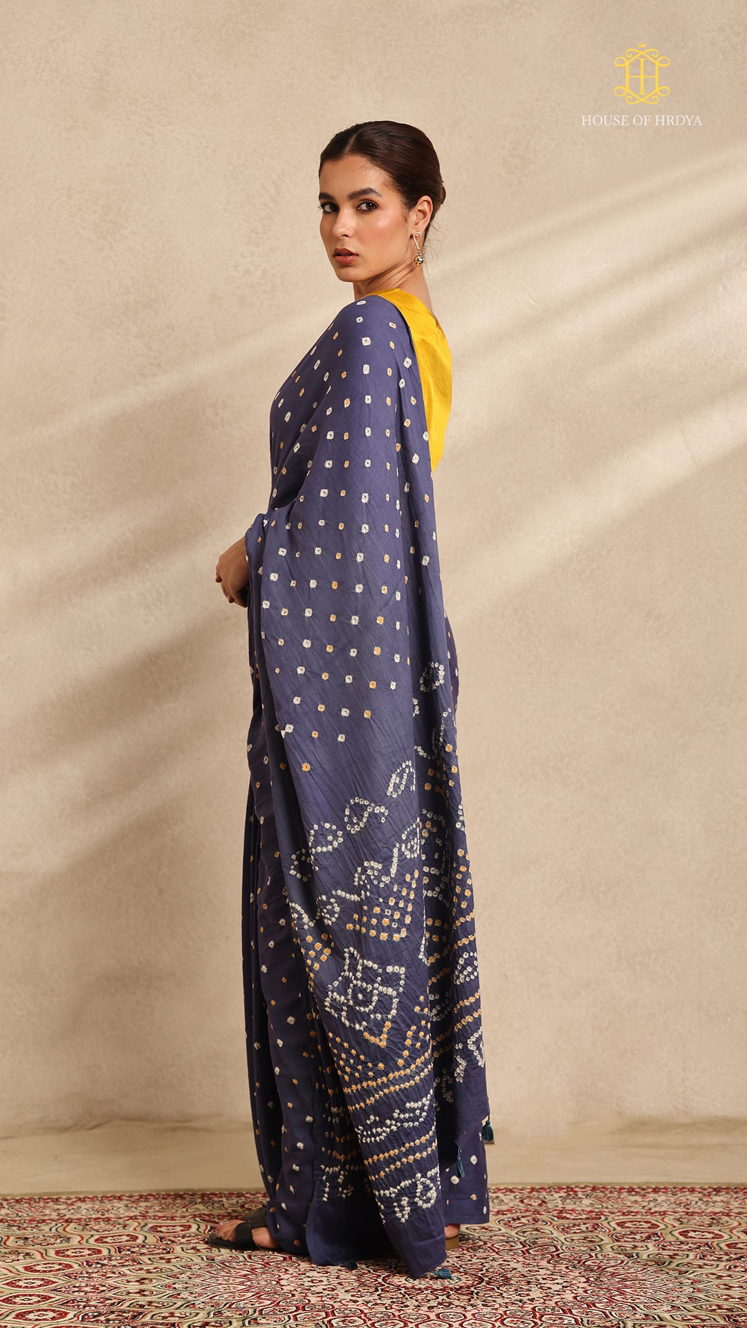 Baandh Blue Cotton Saree