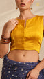 Mustard Modal Blouse Full Neck