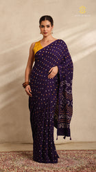 Baandh Purple Cotton Saree