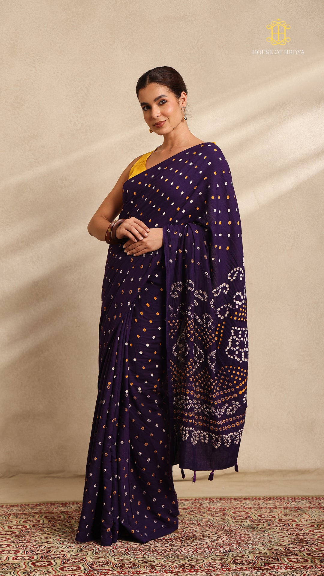 Baandh Purple Cotton Saree