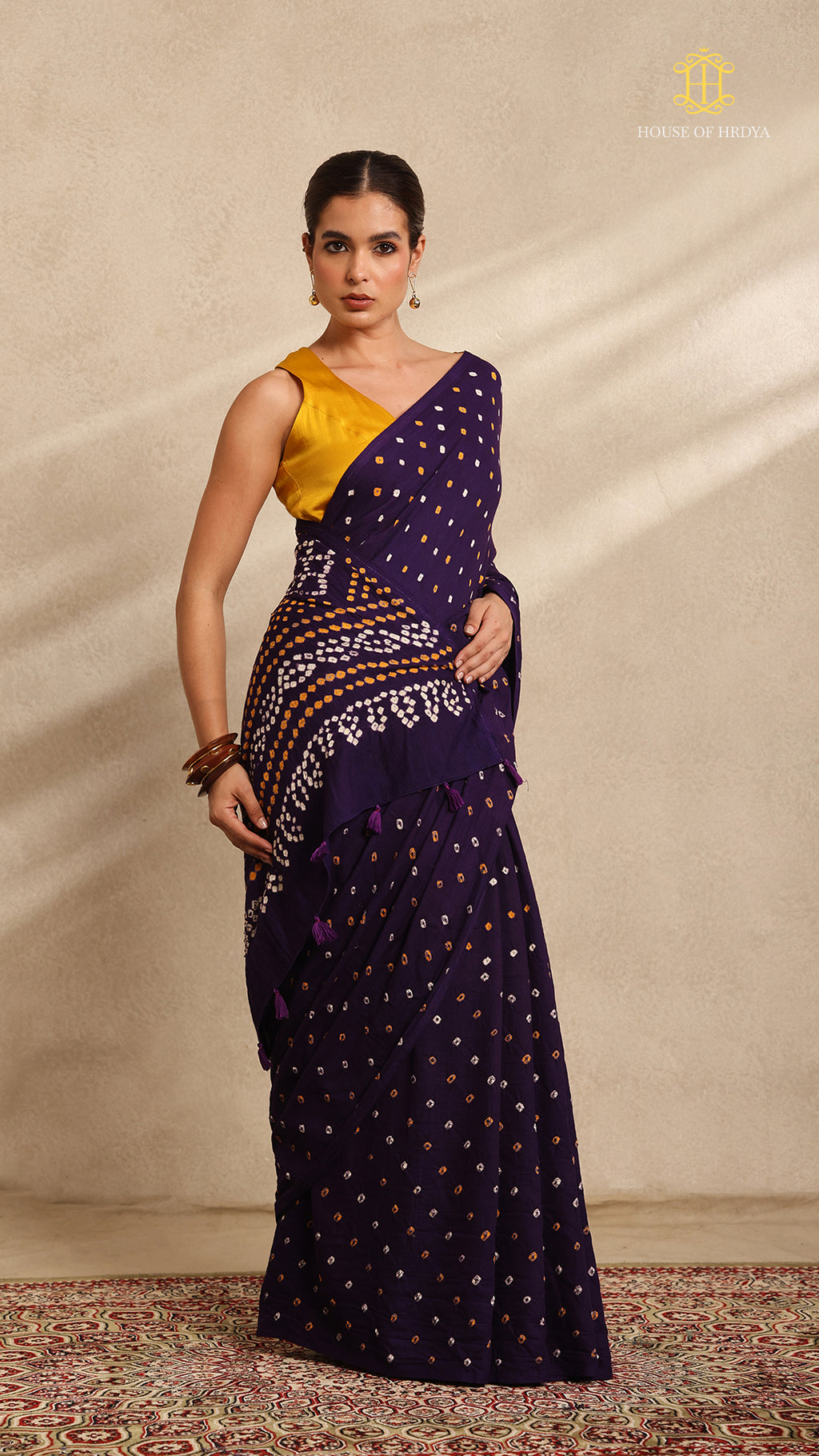 Baandh Purple Cotton Saree