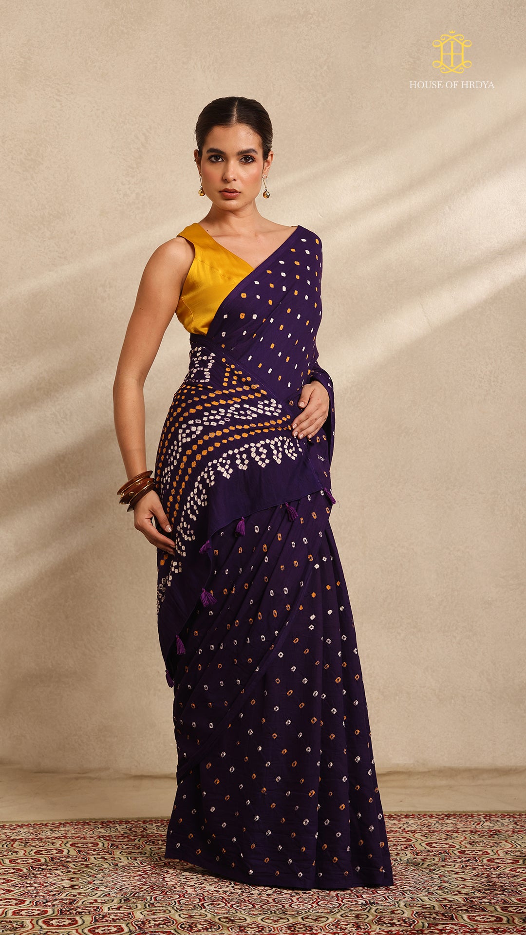 Baandh Purple Cotton Saree