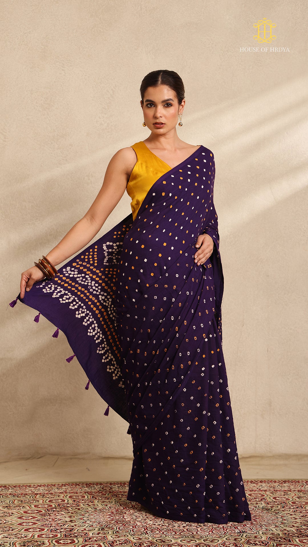 Baandh Purple Cotton Saree