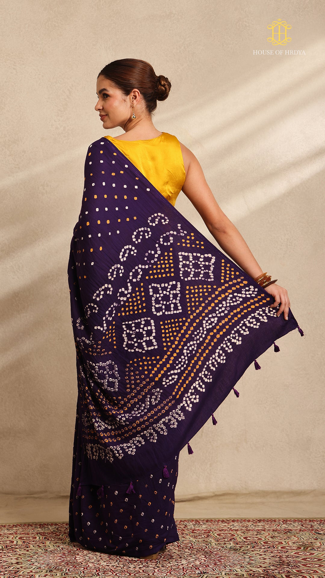 Baandh Purple Cotton Saree