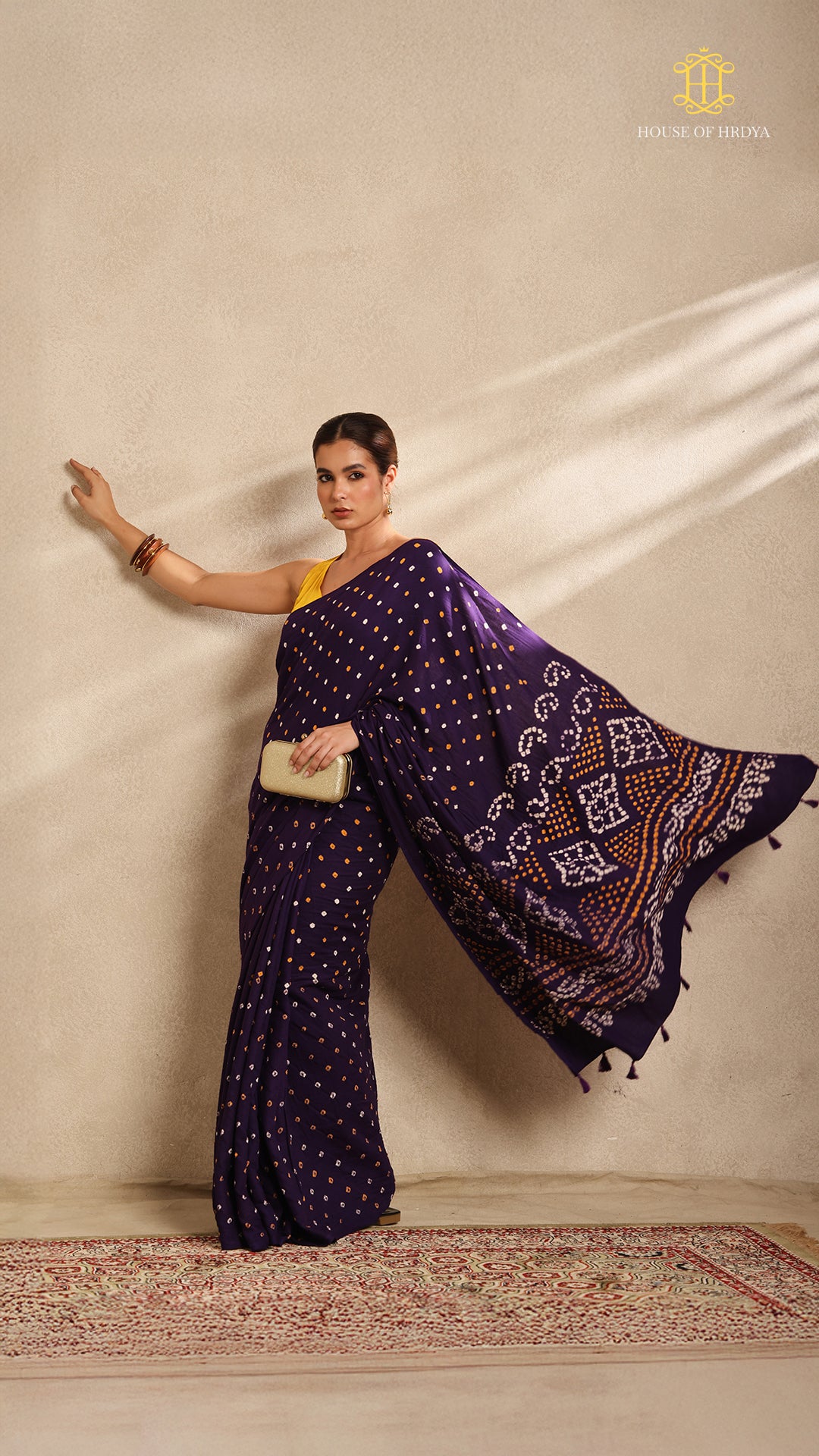 Baandh Purple Cotton Saree