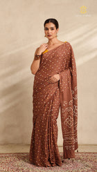 Baandh Brown Cotton Saree