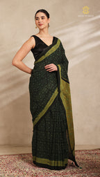 Ajrakh Mul Cotton Saree