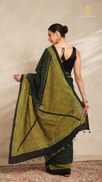 Ajrakh Mul Cotton Saree