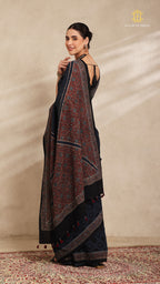 Ajrakh Mul Cotton Saree